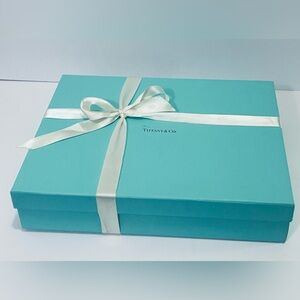 Tiffany & Co. Turquoise Box with Ivory Ribbon ( * * box only * * )